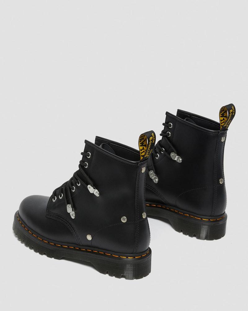 Dr Martens 1460 Bex Stud Læder Snørestøvler Herre Sort | DK 503RVD